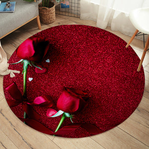 Red Roses SW2404 Round Rug