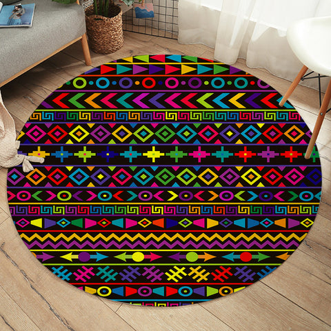 Image of Geographic Decoration SW1673 Round Rug