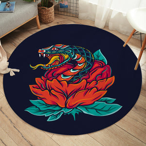 Snake & Flower SW2036 Round Rug