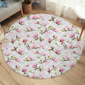 Flower Wallpaper SW2062 Round Rug