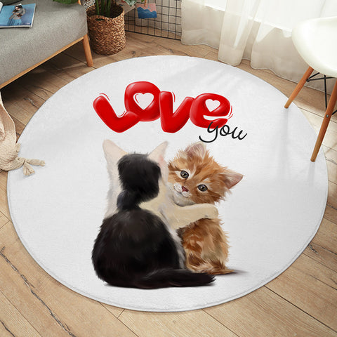 Image of Lovely Cats SW2427 Round Rug