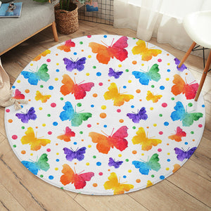 Colorful Butterflies SW1842 Round Rug