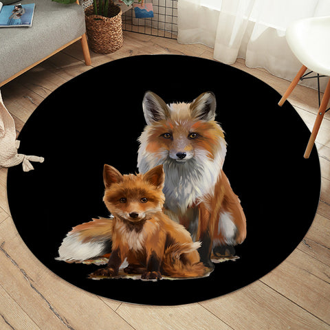 Image of Fox Family SW1905 Round Rug