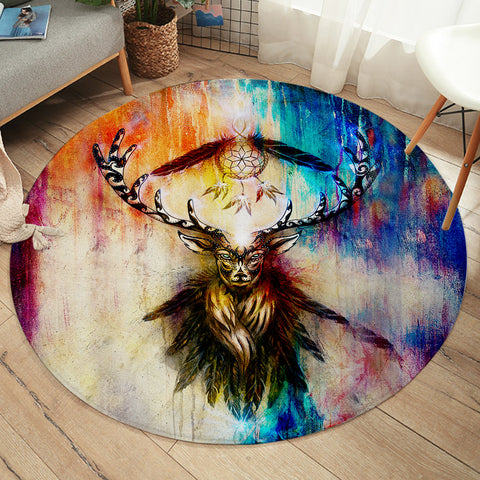 Image of Antler Dream Catcher SW2042 Round Rug