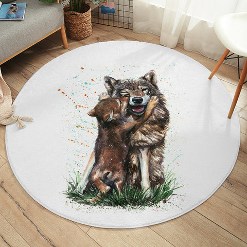 Image of Wolf Kiss SW2081 Round Rug