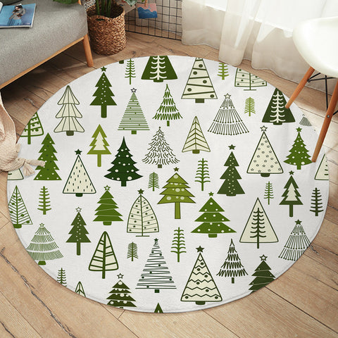 Image of Pine Pattern SW2336 Round Rug