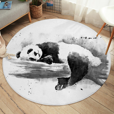 Image of Snoozing Panda SW2407 Round Rug
