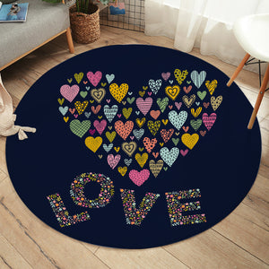 Heart Pattern Love SW2181 Round Rug