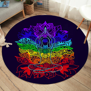 7 Chakras SW1642 Round Rug