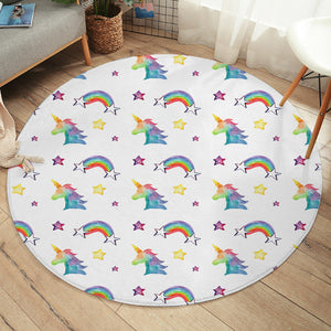 Rainbow Unicorns SW1752 Round Rug