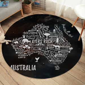 Australia Map SW1759 Round Rug