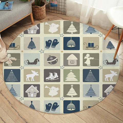 Image of Winter Icons SW2335 Round Rug