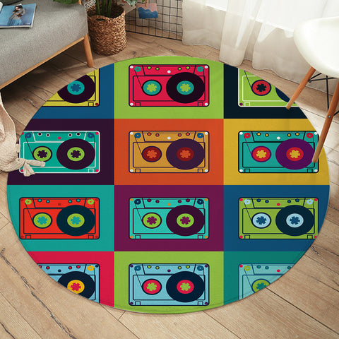 Image of Cassette Blocks SW1635 Round Rug