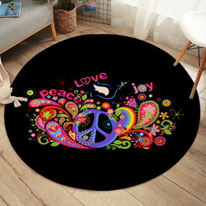 Love Peace SW2168 Round Rug