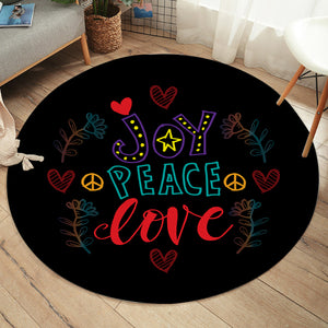 Joy Peace Love SW2180 Round Rug