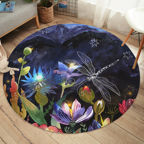 Image of Night Dragonfly SW2052 Round Rug