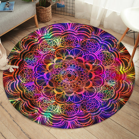 Image of Colorful Mandala SW2193 Round Rug