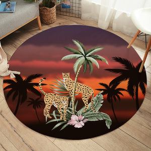 Sunset Leopards SW2513 Round Rug