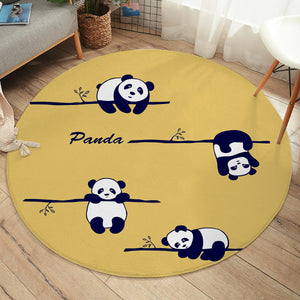 Hanging Pandas SW1664 Round Rug