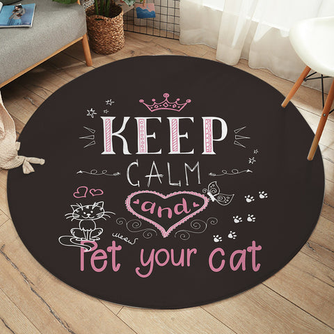 Image of Pet Your Cat SW2170 Round Rug