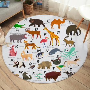 Animal Alphabet SW1713 Round Rug