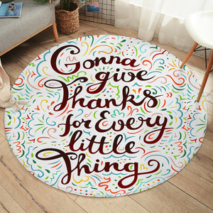 Gratitude Quote SW1835 Round Rug