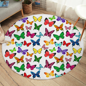 Butterfly Collection SW2465 Round Rug