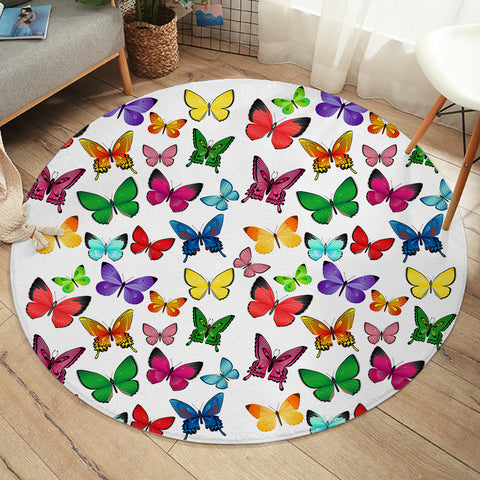 Image of Butterfly Collection SW2465 Round Rug