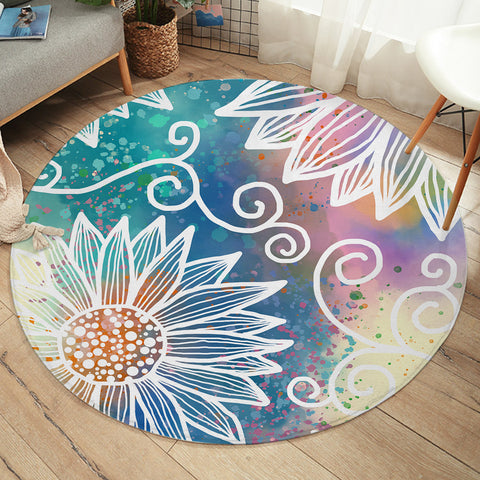Image of Magical Flower SW2388 Round Rug