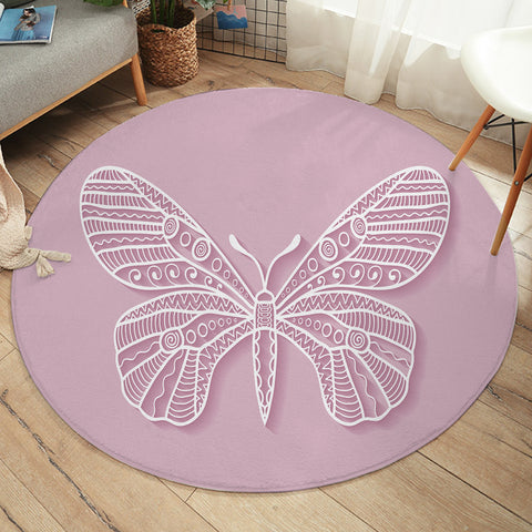 Image of Lined Butterfly SW2002 Round Rug
