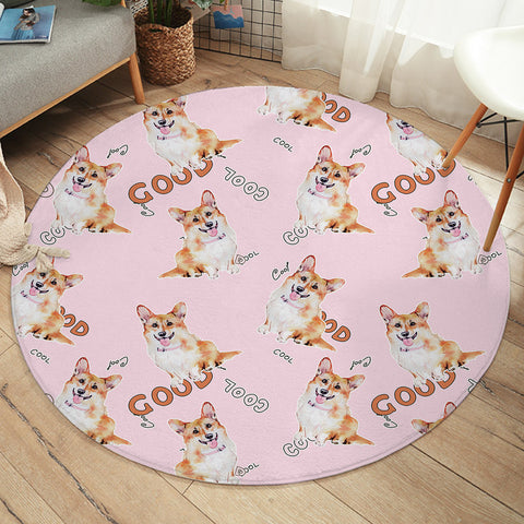 Image of Good Corgi SW1659 Round Rug