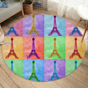 Eiffel Boxes SW1758 Round Rug