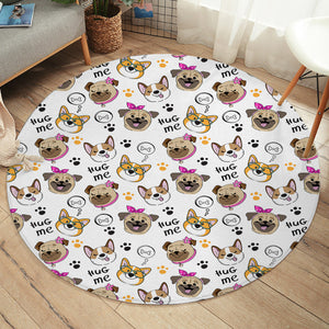 Hug Me Puppies SW2433 Round Rug