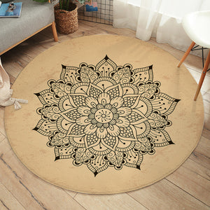 Concentric Bodhi Leaves SW1619 Round Rug