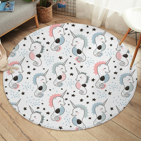 Image of Magical Seahorses SW2045 Round Rug