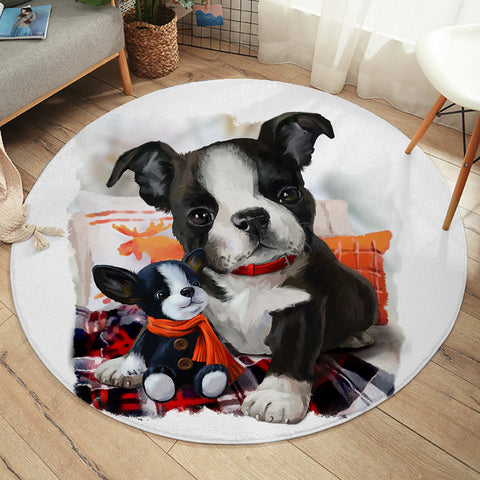 Image of Cute Puppies SW2408 Round Rug