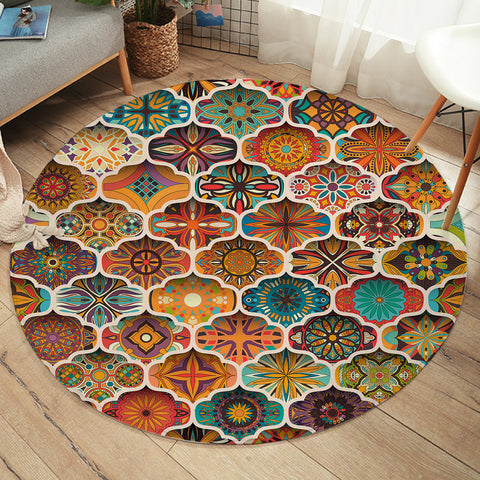 Image of Mixed Tiles SW1906 Round Rug