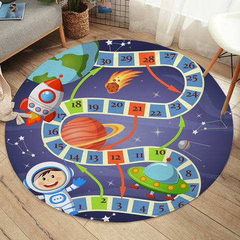 Image of Space Game SW1710 Round Rug