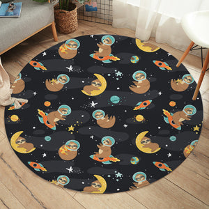 Space Sloth SW2382 Round Rug