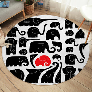 Elephant Pattern SW2020 Round Rug