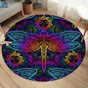 Ancient Dragonfly SW1895 Round Rug