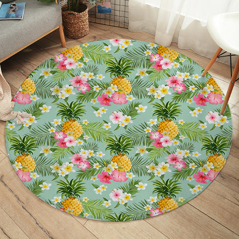 Image of Pineapple & Flower SW2316 Round Rug
