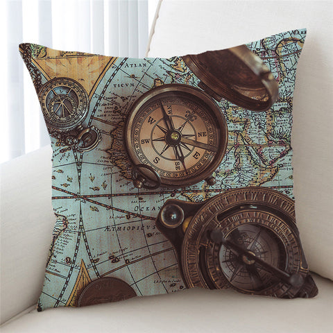 Image of 3D Nautical Compass Cushion Cover - Beddingify