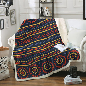 Tribal Stripe Sherpa Fleece Blanket - Beddingify