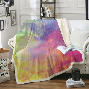 Rainbow Tie Dye Themed SWMT0295 Sherpa Fleece Blanket