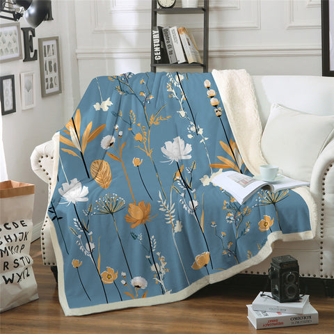 Image of Art Of Flowers Sherpa Fleece Blanket - Beddingify