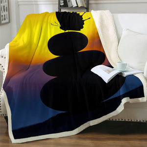 Butterfly Zen Sherpa Fleece Blanket