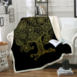 Tree Of Life Sherpa Fleece Blanket - Beddingify