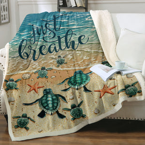 Just Breathe Sea Shore Theme SWMT9803 Fleece Blanket