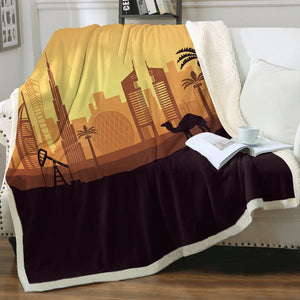 Modern Building Camel SWMT3307 Soft Sherpa Blanket